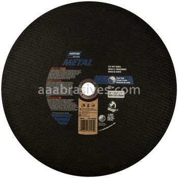Norton 14 x 7/64 x 1 Chop Saw for Cutting Steel Studs Type 01 Straight Wheel
