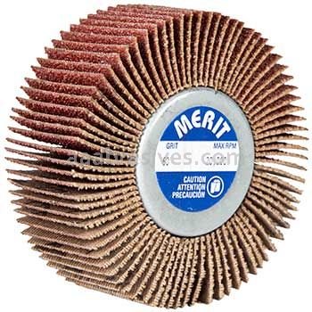 3 x 1 x 1/4-20 60 Grit Merit Super Finish Mini Grind-O-Flex Small Diameter Flap Wheels