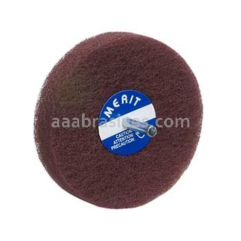 Merit Abrasives 08834131562 4 x 1/2 Fine 3 Ply Merit Disc Wheel - Spindle Mounted (1/4)