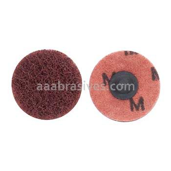 Merit Abrasives 08834164065 3" Merit A/O Medium Type 3 High Strength Buffing Discs with Quick Change Locking Attachment