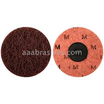 Merit Abrasives 08834166308 3" Merit A/O Medium Type 3 Buffing Discs with Quick Change Locking Attachment