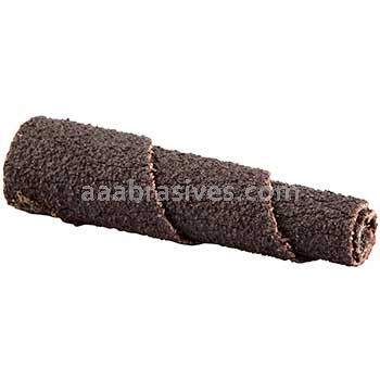 3/8 x 1-1/2 x 1/8 80 Grit Merit A/O Full-Tapered Spiral Rolls
