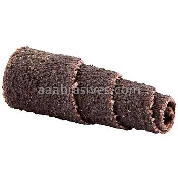 3/8 x 1 x 1/8 80 Grit Merit A/O Full-Tapered Spiral Rolls