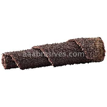 3/8 x 1-1/2 x 1/8 50 Grit Merit A/O Full-Tapered Spiral Rolls