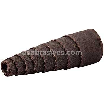 1/2 x 1-1/2 x 1/8 50 Grit Merit A/O Full-Tapered Spiral Rolls