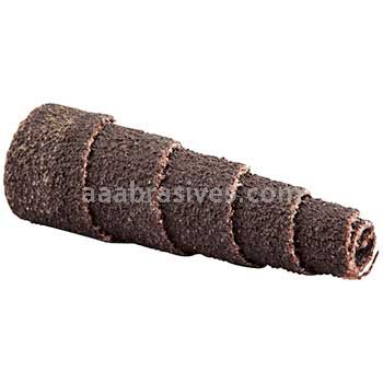 1/2 x 1-1/2 x 1/8 80 Grit Merit A/O Full-Tapered Spiral Rolls