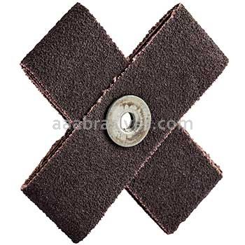 3 x 3 x 1 1/4-20 60 Grit Merit Aluminum Oxide 8 Ply Cross Pads