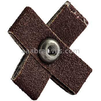 1-1/2 x 1-1/2 x 1/2 100 8-32 Merit Aluminum Oxide 8 Ply Cross Pads