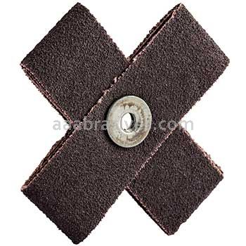 3 x 3 x 1 /120 /1/4-20 /Merit Aluminum Oxide (8 Ply) /Cross Pads