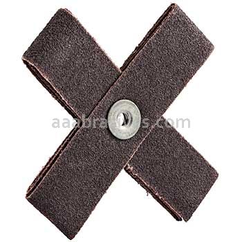 4 x 4 x 1 /80 /1/4-20 /Merit Aluminum Oxide (8 Ply) /Cross Pads