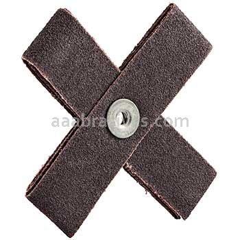 4 x 4 x 1 1/4-20 60 Grit Merit Aluminum Oxide 8 Ply Cross Pads