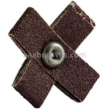 1-1/2 x 1-1/2 x 1/2 /60 / 8-32 /Merit Aluminum Oxide (8 Ply) /Cross Pads
