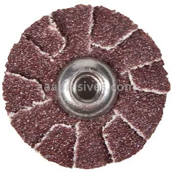 Merit Abrasives 08834184346 1" Overlap Slotted Discs 60 Grit Merit Aluminum Oxide 8-32 Eyelet