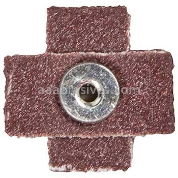 2-1/4 x 2-1/4 x 1/2 80 8-32 Merit Aluminum Oxide (8 Ply) Cross Pads