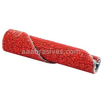 Merit Abrasives 08834187134 3/8 x 1-1/2 x 1/8 80 Grit Ceramic Cartridge Rolls Straight Half-Glued