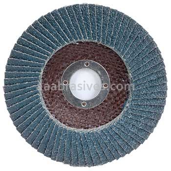 4-1/2 x 7/8 80 Grit Merit Zirc Type 27 Fiberglass Plate Powerflex Flap Discs