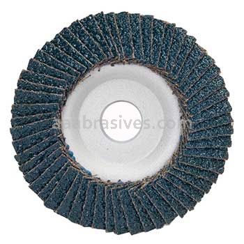 4 x 5/8 120 Grit Merit Type 29 Zirc Powerflex Flap Discs