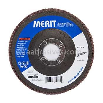 5 x 7/8 80 Grit Merit Type 27 Alo Powerflex Flap Discs
