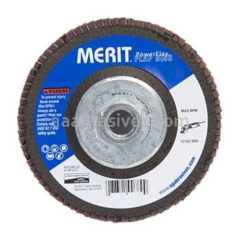 4-1/2 x 5/8-11 24 Grit Merit Type 27 Alo Powerflex Flap Discs