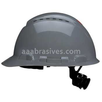 3M™ 7100239990 SecureFit™ Hard Hat H-708SFV-UV Grey Vented 4-Pt Pressure Diffusion Ratchet Suspension W/ UVicator