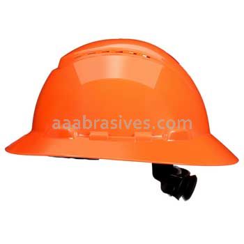 3M™ 7100239993 SecureFit™ Full Brim Hard Hat H-806SFV-UV Orange Vented 4-Pt Pressure Diffusion Ratchet Suspension W/ UVicator