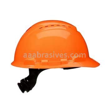 3M™ 7100240008 SecureFit™ Hard Hat H-706SFV-UV Orange Vented 4-Pt Pressure Diffusion Ratchet Suspension W/ UVicator