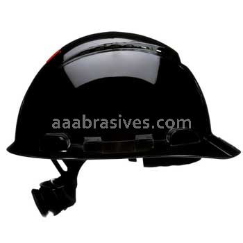 3M™ 7100240011 SecureFit™ Hard Hat H-712SFV-UV Black Vented 4-Pt Pressure Diffusion Ratchet Suspension W/ Uvicator