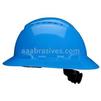 3M&trade; 7100240031 SecureFit&trade; Full Brim Hard Hat H-803SFV-UV Blue Vented 4-Pt Pressure Diffusion Ratchet Suspension W/ UVicator