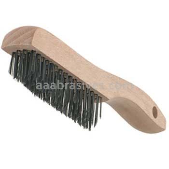 Osborn V Trim Shoe Handle Scratch Brush 4X16 Rows .014 #54104