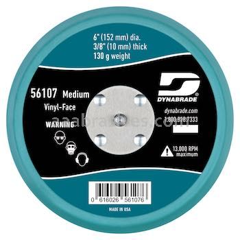 Dynabrade 56107 6" Non-Vacuum Disc Pad Vinyl-Face