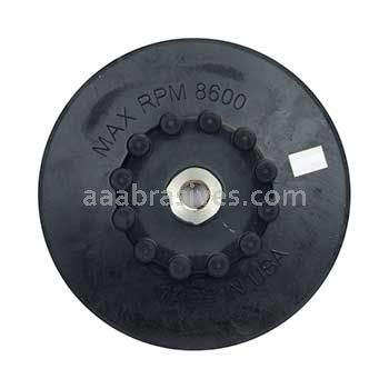 Norton 63642543245 7" Medium Rubber Smooth Face / Speed Change Back-up Pads