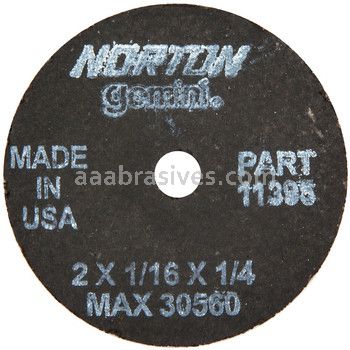 Norton 2 x 1/16 x 1/4 Gemini Free Cut D Sides ReinforcedType 01 Straight Wheels