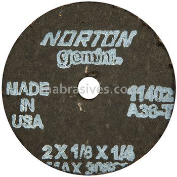 Norton 2 x 1/8 x 1/4 Gemini Free Cut D Sides ReinforcedType 01 Straight Wheels