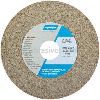 Norton 4 x 1/2 x 1/2 32A46-KVBE Type 01 Straight Wheels
