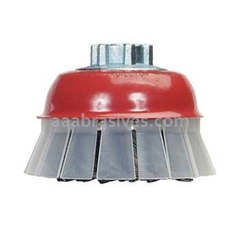 Norton 2-3/4 X .020 X 5/8-11 Carbon Steel Knotted Wire Cup Brushes For Steel