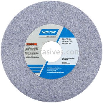 Norton 6 x 1 x 1-1/4 32A60-KVBE Type 01 Straight Wheels