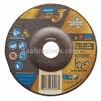 Norton 66252839426 5 x 1/8 x 7/8 Quantum3 Type 27 Depressed Center Wheels