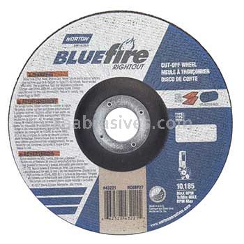 Norton Abrasives 66252843221 6 x .045 x 7/8 Norton BlueFire RightCut Type 27 Depressed Center Wheels