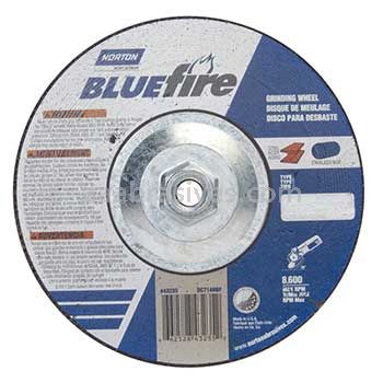 Norton Abrasives 66252843235 7 x 1/4 x 5/8-11 Norton BlueFire Type 27 Depressed Center Wheels
