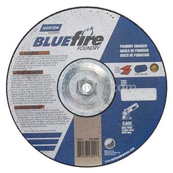 Norton Abrasives 66252843241 9 x 1/4 x 5/8-11 Norton BlueFire Foundry Type 27 Depressed Center Wheels