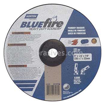 Norton Abrasives 66252843260 9 x 1/4 x 7/8 Norton BlueFire Foundry Heavy Duty Type 27 Depressed Center Wheels