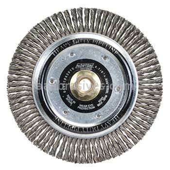 Norton Abrasives 66252843919 6-7/8 x .020 x 5/8-11 Carbon Steel Heavy Duty Stringer Bead Knot Wire Brushes
