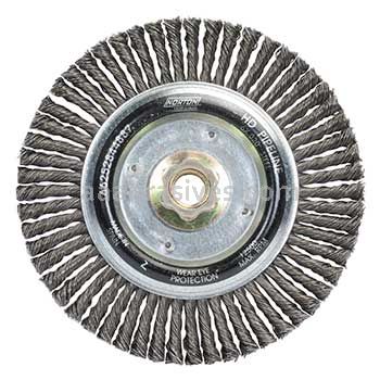 Norton Abrasives 66252844887 6 x .020 x 5/8-11 Heavy Duty Carbon Steel Stringer Bead Knot Wire Brushes For Steel
