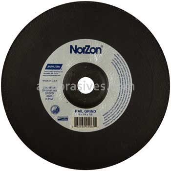Norton 9 x 1/4 x 7/8 NorZon III Foundry Type 27 Depressed Center Wheels