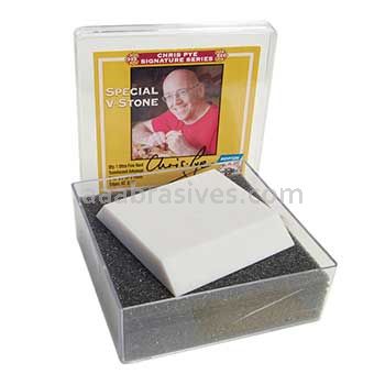 Norton 2- 1/2" x 2-1/2" x 10mm/Special Hard Translucent Arkansas V Stone