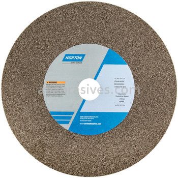 Norton 12 x 2 x 1-1/2 57A30-MVBE Bench Wheel Includes Plastic Nested Bushing Type 01 Straight Wheels