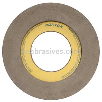 Norton 12 x 4 x 5 57A80-RR51 Rubber Feed Wheel Recess 2 Sides 7-1/2 x 1/2 Type 07