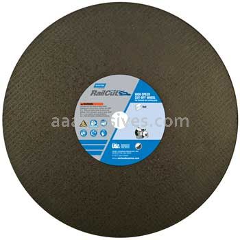 Norton 16 x 1/8 x 1 Norzon III Rail Cut R Sides Reinforced Type 01 Straight Wheels