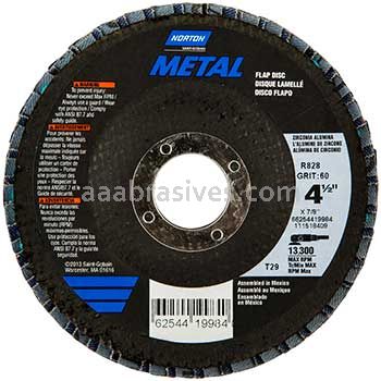 4-1/2 x 7/8 36 Grit Merit Metal Type 29 Fiberglass Plate Flap Discs