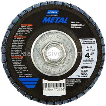 4-1/2 x 5/8-11 40 Grit Merit Metal Type 27 Fiberglass Plate Flap Discs
